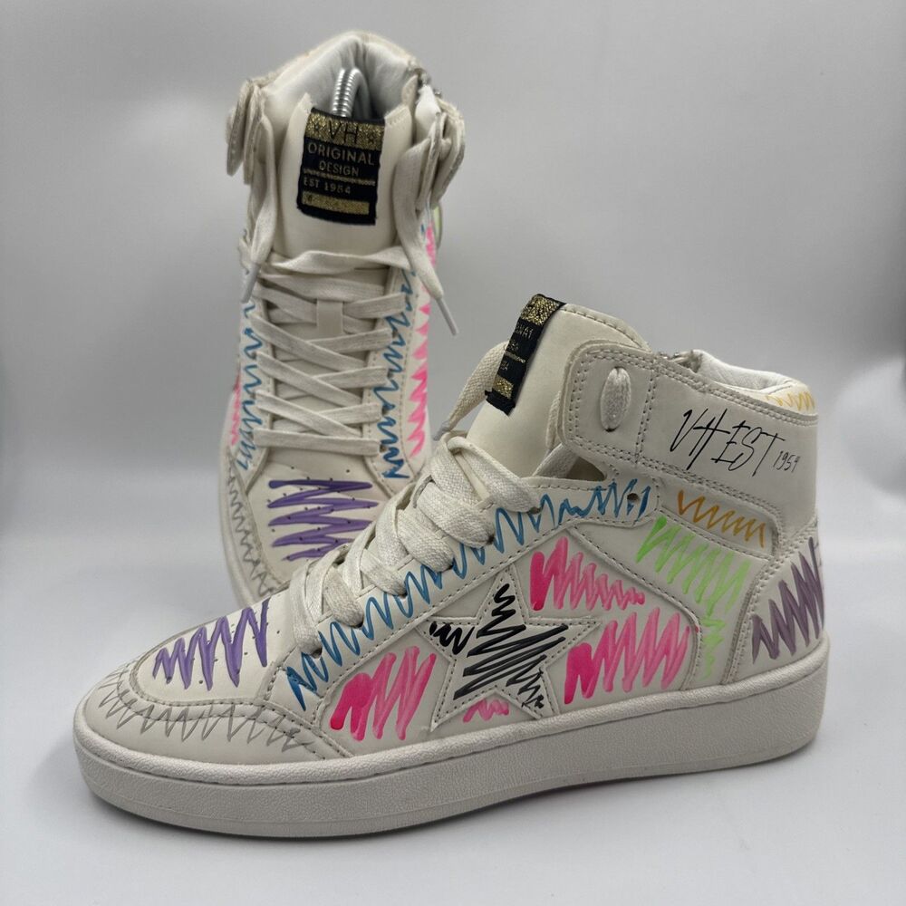 Vintage Havana Dream Multi Swirl High Top Star Sneakers Women’s Shoes Size 8.5